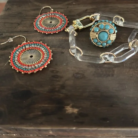 Lot of Jewelry earrings, ring and bracelet - Picture 2 of 5